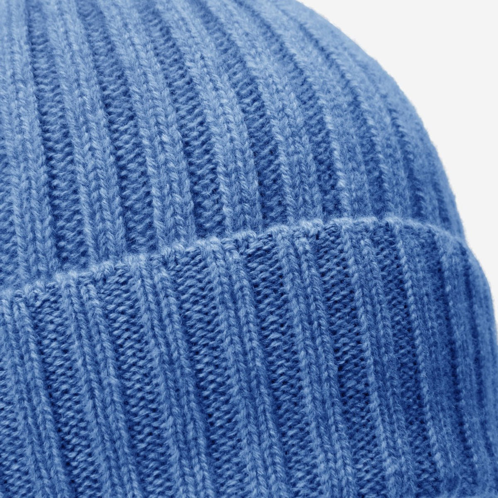 Milano (light blue) - Italian 100% cashmere ribbed beanie (unisex) - Che Cose Belle