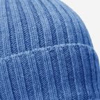Milano (light blue) - Italian 100% cashmere ribbed beanie (unisex) - Che Cose Belle