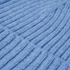 Milano (light blue) - Italian 100% cashmere ribbed beanie (unisex) - Che Cose Belle