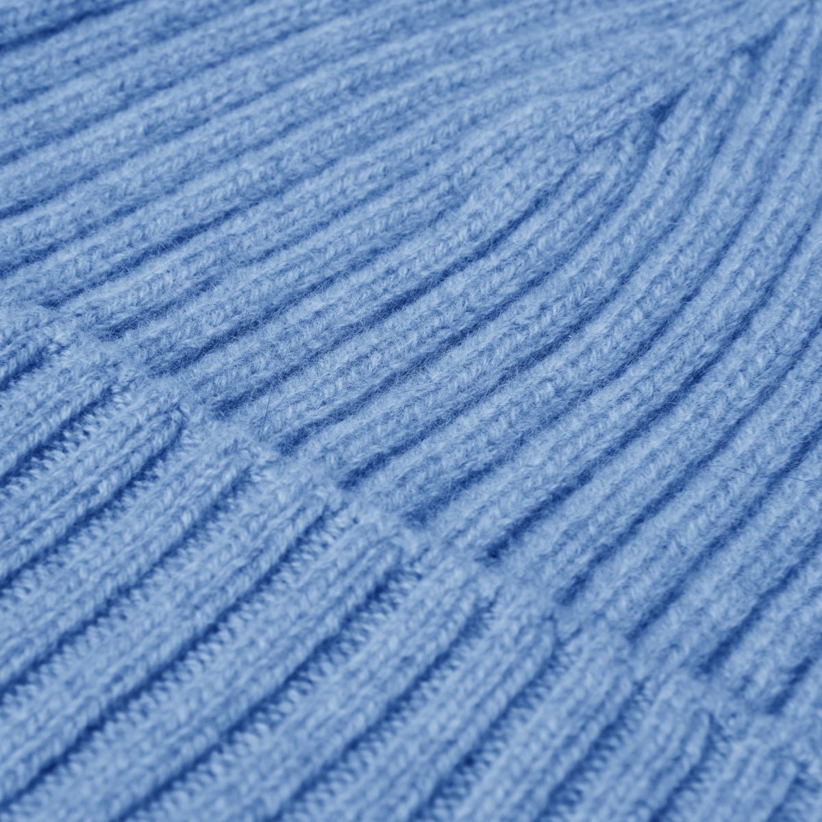 Milano (light blue) - Italian 100% cashmere ribbed beanie (unisex) - Che Cose Belle