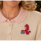 Mimi Loves Christmas Brooch by Miss Fluff x Lipstick & Chrome - Che Cose Belle