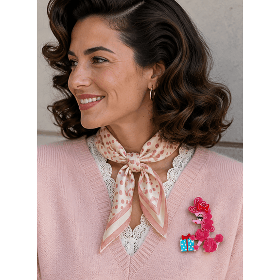 Mimi Loves Christmas Brooch by Miss Fluff x Lipstick & Chrome - Che Cose Belle