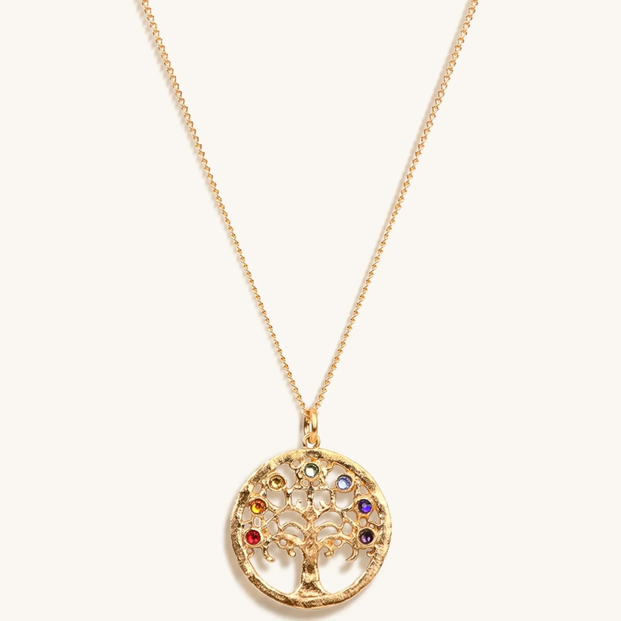 Mindful Alignment - Chakra Tree Of Life Charm Necklace - Che Cose Belle