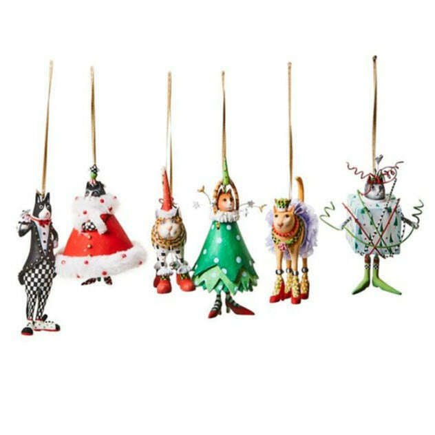 Mini Cat Ornaments, Set of 6 by Patience Brewster - Che Cose Belle