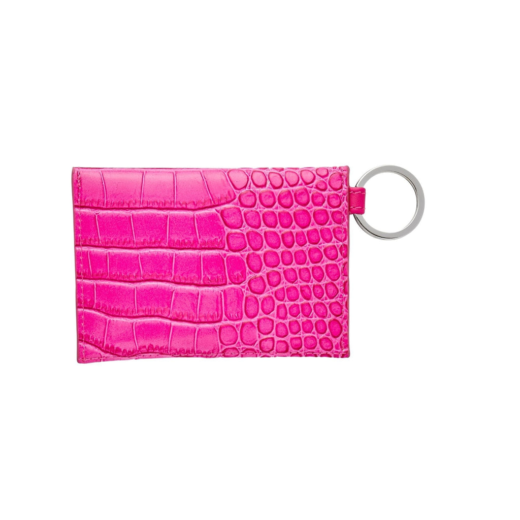 Keychain Wallet — Pink Leather Envelope Wallet