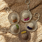 Mini Hat Raffia Keyring - Che Cose Belle