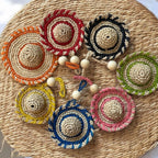 Mini Hat Raffia Keyring - Che Cose Belle