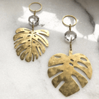 Mini Mini Monstera Suncatcher With Vintage Glass Crystal - Che Cose Belle