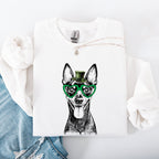 Miniature Pinscher, Min Pin, Adorable Dog, St Patrick's Day, Lucky, Irish Sweatshirt - Che Cose Belle