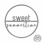 Minimalist Summer Greetings - Patriotic or Summer Metal Sign for Front Door Wreath - Che Cose Belle