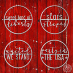 Minimalist Summer Greetings - Patriotic or Summer Metal Sign for Front Door Wreath - Che Cose Belle