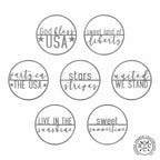 Minimalist Summer Greetings - Patriotic or Summer Metal Sign for Front Door Wreath - Che Cose Belle