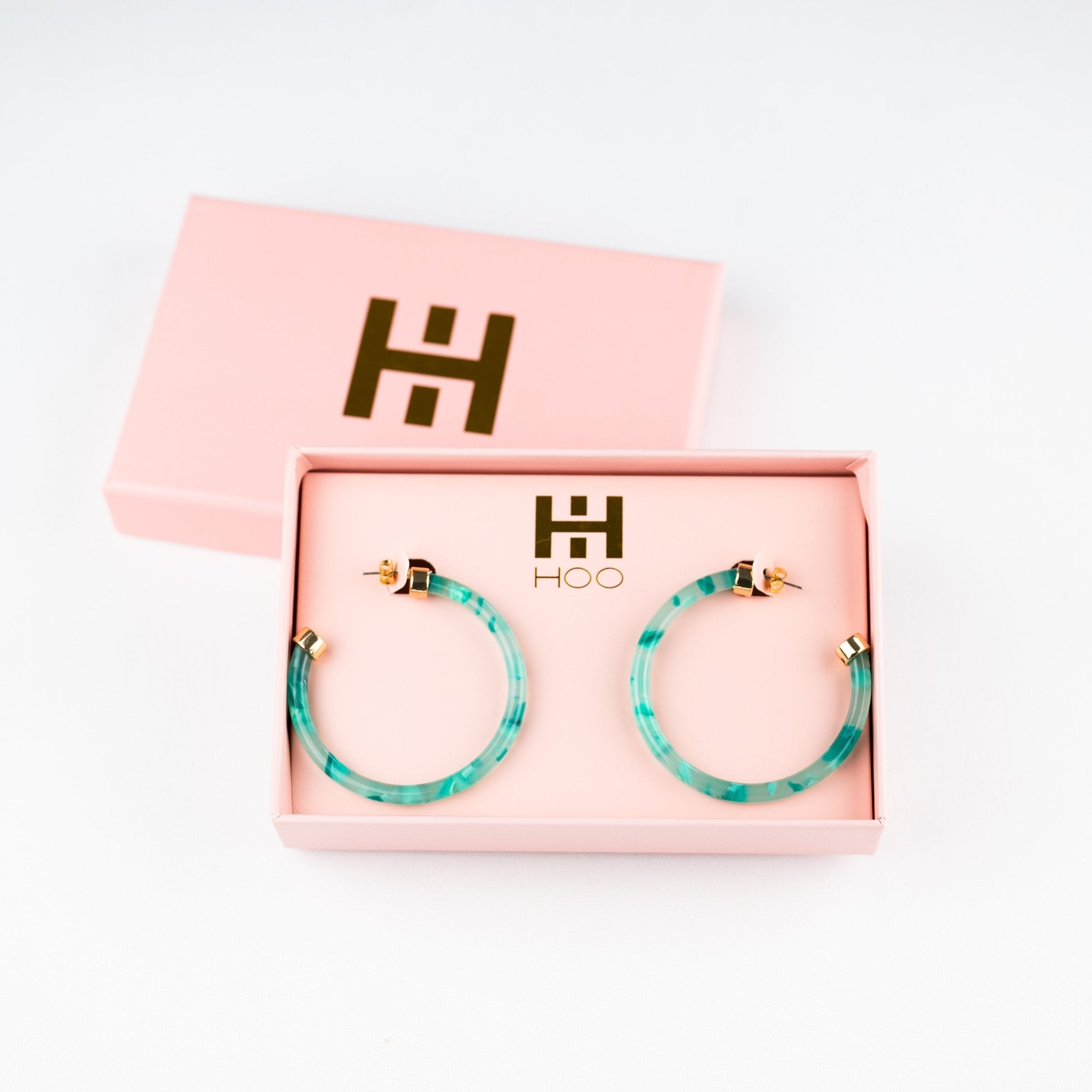 Mint Julep Hoop Earrings - Che Cose Belle