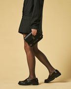 Mirella (black) - Italian calf leather women's crossbody bag (with shoulder strap) - Che Cose Belle