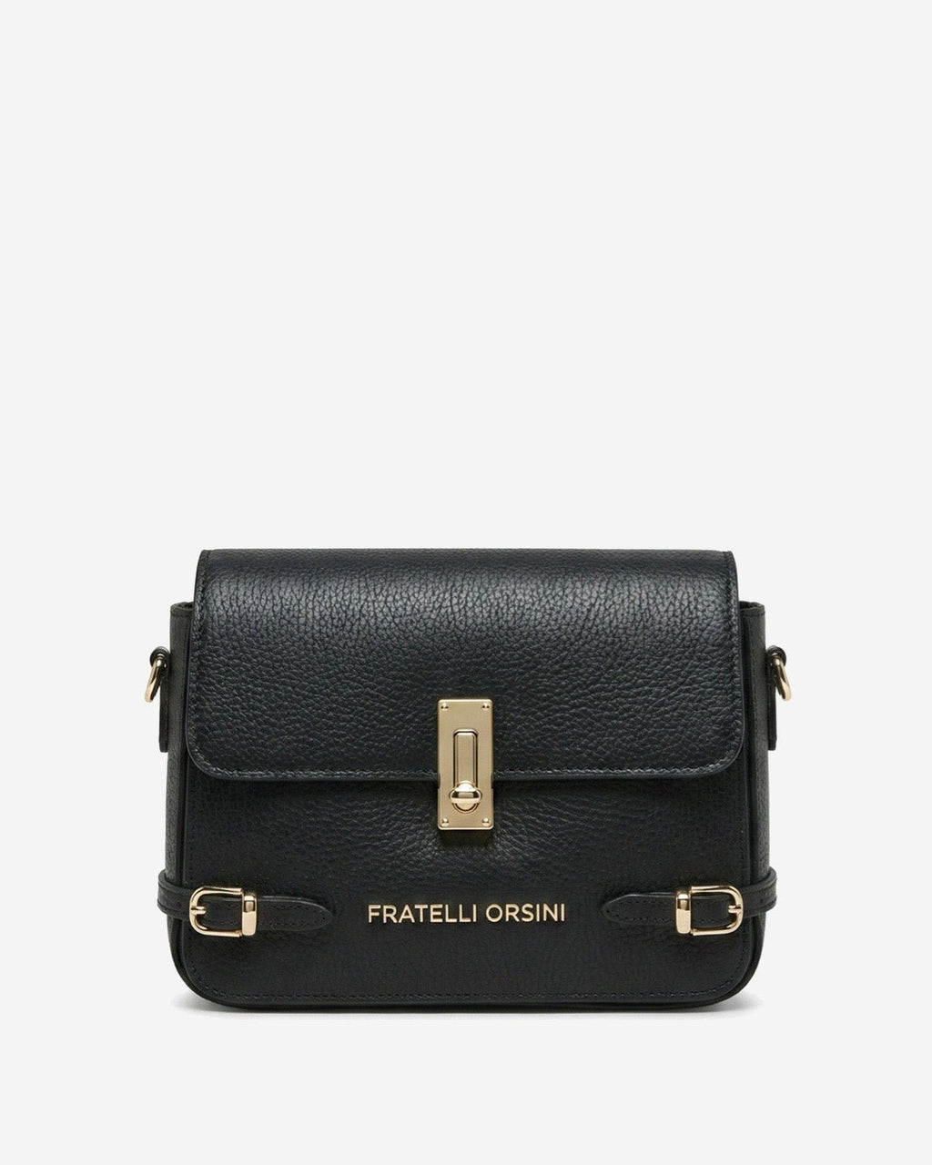 Mirella (black) - Italian calf leather women's crossbody bag (with shoulder strap) - Che Cose Belle