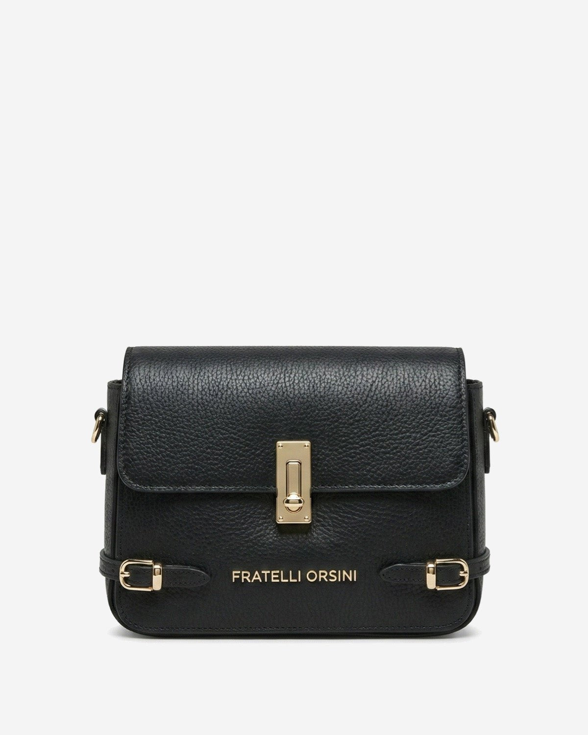 Mirella (black) - Italian calf leather women's crossbody bag (with shoulder strap) - Che Cose Belle