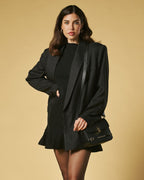 Mirella (black) - Italian calf leather women's crossbody bag (with shoulder strap) - Che Cose Belle