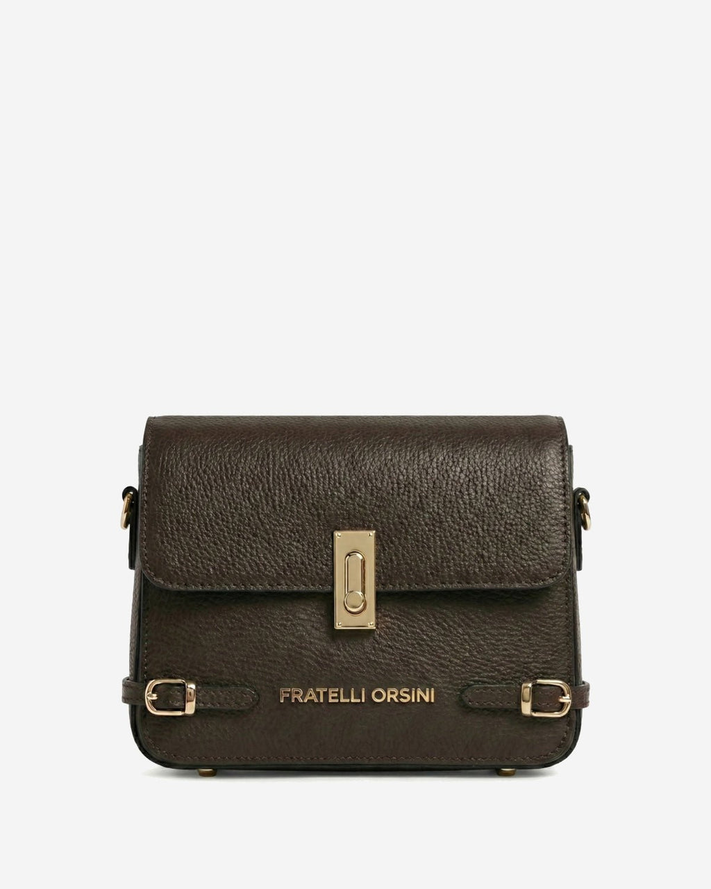 Mirella (dark brown) - Italian calf leather women's crossbody bag (with shoulder strap) - Che Cose Belle