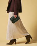 Mirella (green) - Italian calf leather women's crossbody bag (with shoulder strap) - Che Cose Belle