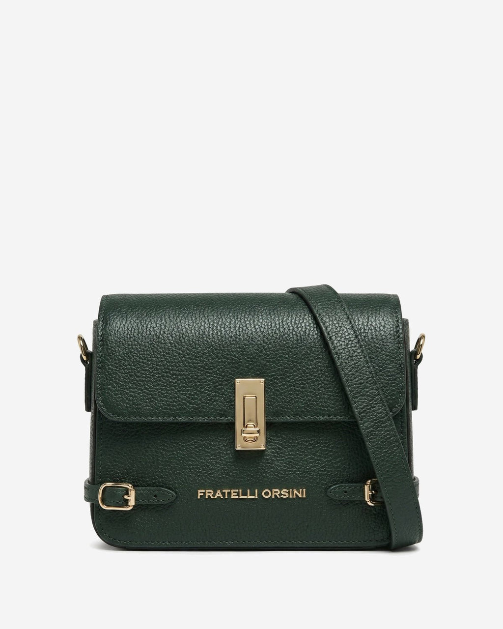 Mirella (green) - Italian calf leather women's crossbody bag (with shoulder strap) - Che Cose Belle