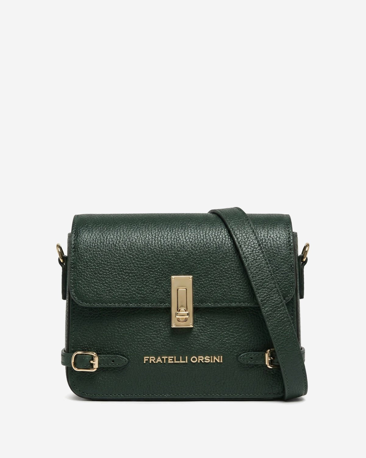 Mirella (green) - Italian calf leather women's crossbody bag (with shoulder strap) - Che Cose Belle