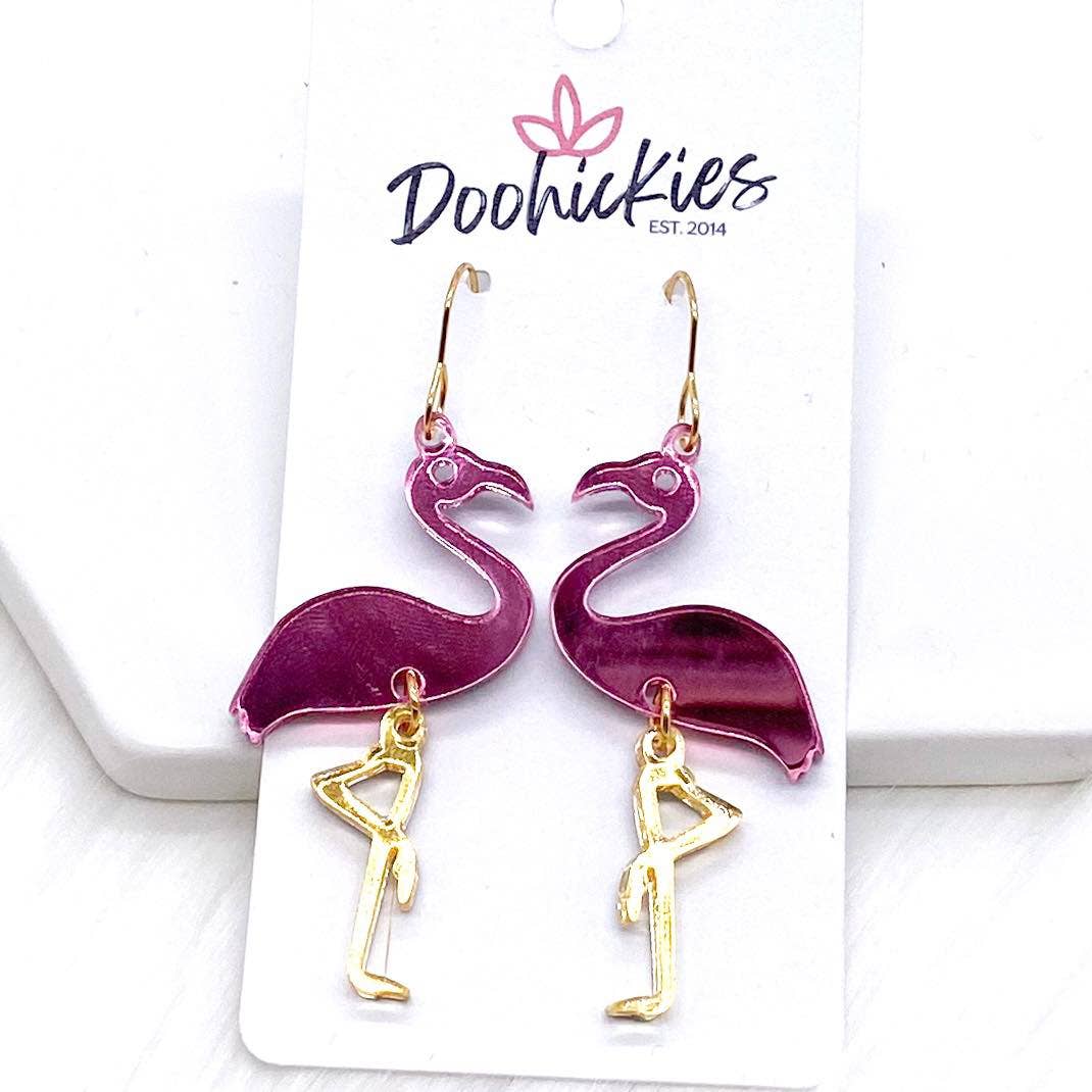 Mirror Flamingo Acrylics - Summer Earrings - Che Cose Belle