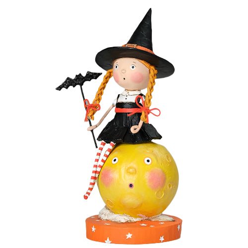 Mischief on the Moon Halloween Figurine by Lori Mitchell - Che Cose Belle