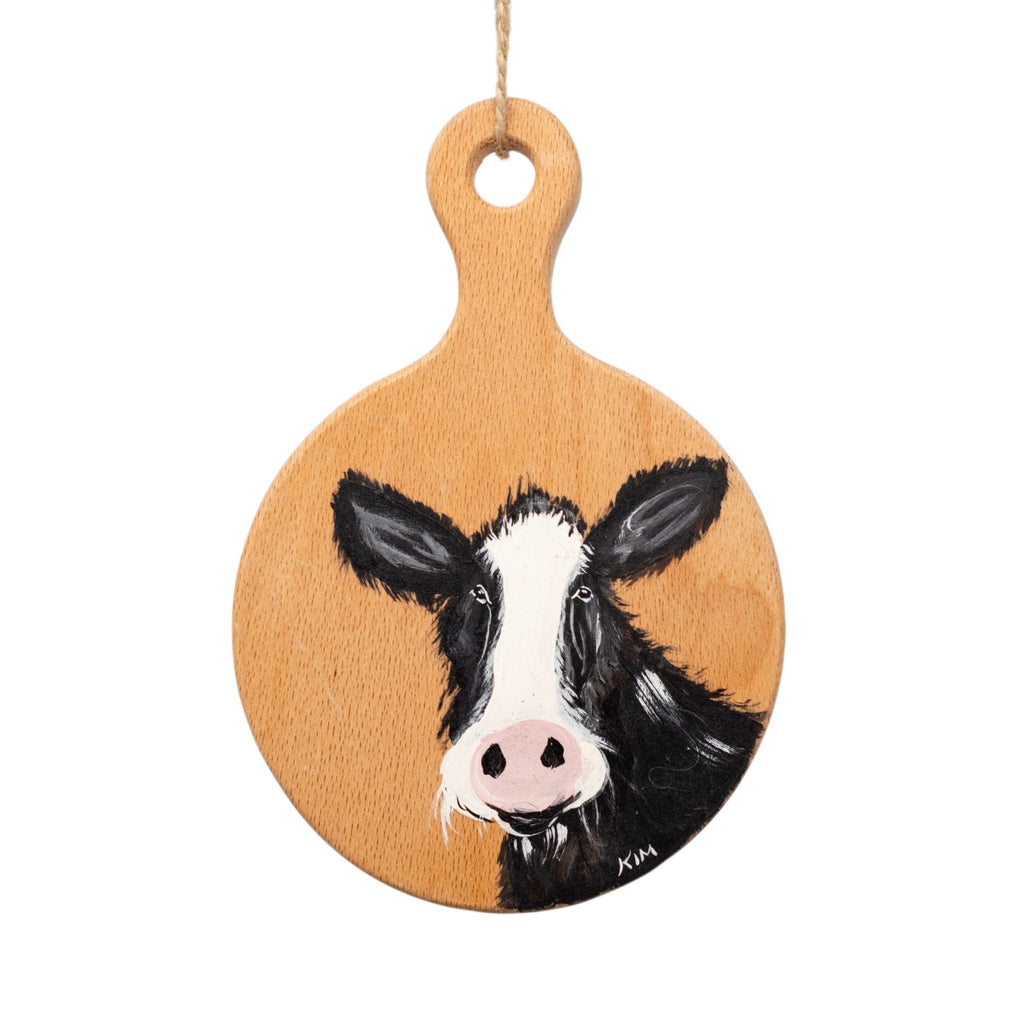 Miss Dora the Cow Hand Painted Cutting Board | 4 1/2" x 6 1/2" | The Painted Attic - Che Cose Belle