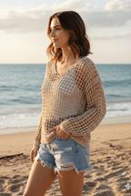 Miss Sparkling Openwork Knit Sweater - Che Cose Belle