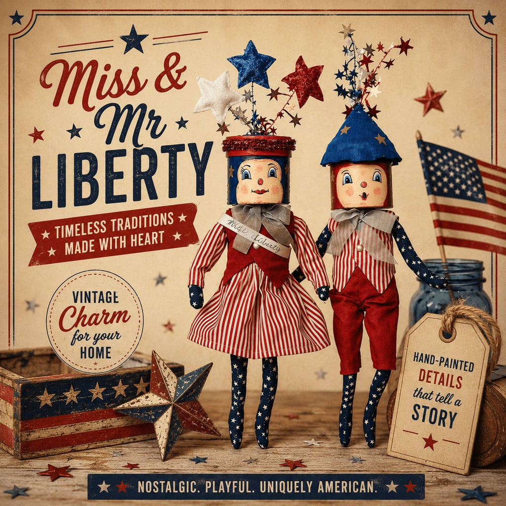 Mister Liberty Gathered Traditions Art Doll by Joe Spencer - Che Cose Belle