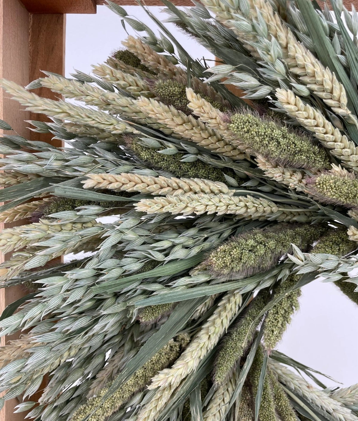 Mixed Green Grains Wreath - Che Cose Belle
