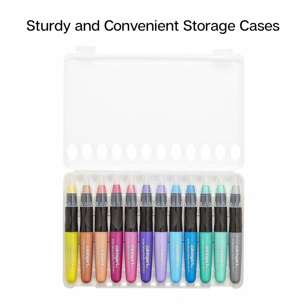 Mixed Media Gel Stick Crayons - 12 Metallic Colors - Che Cose Belle