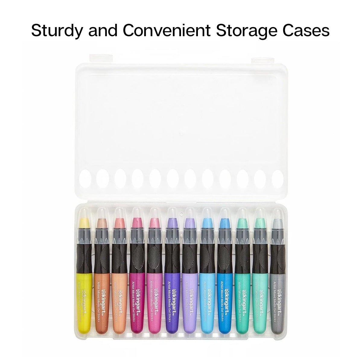 Mixed Media Gel Stick Crayons - 12 Metallic Colors - Che Cose Belle