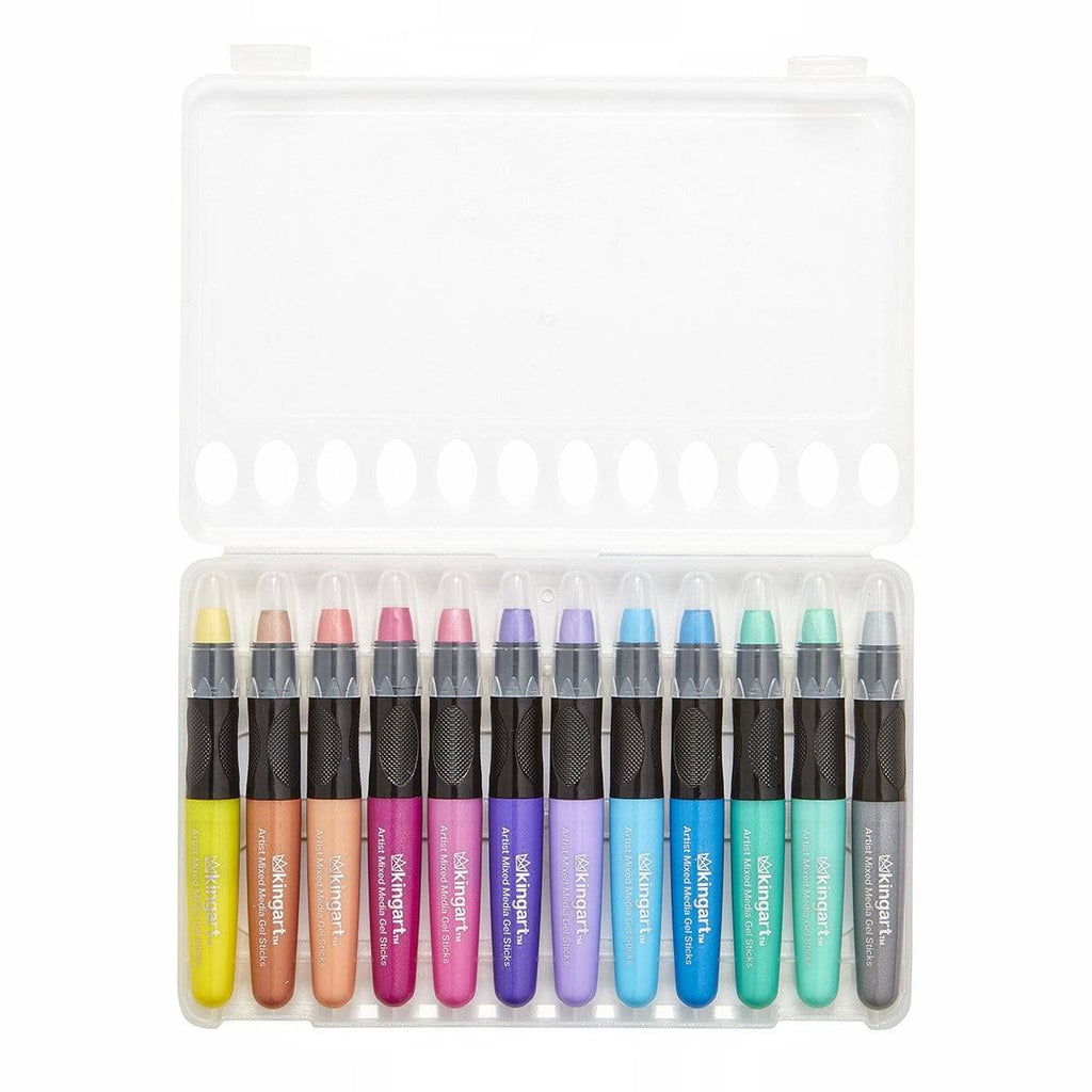 Mixed Media Gel Stick Crayons - 12 Metallic Colors - Che Cose Belle