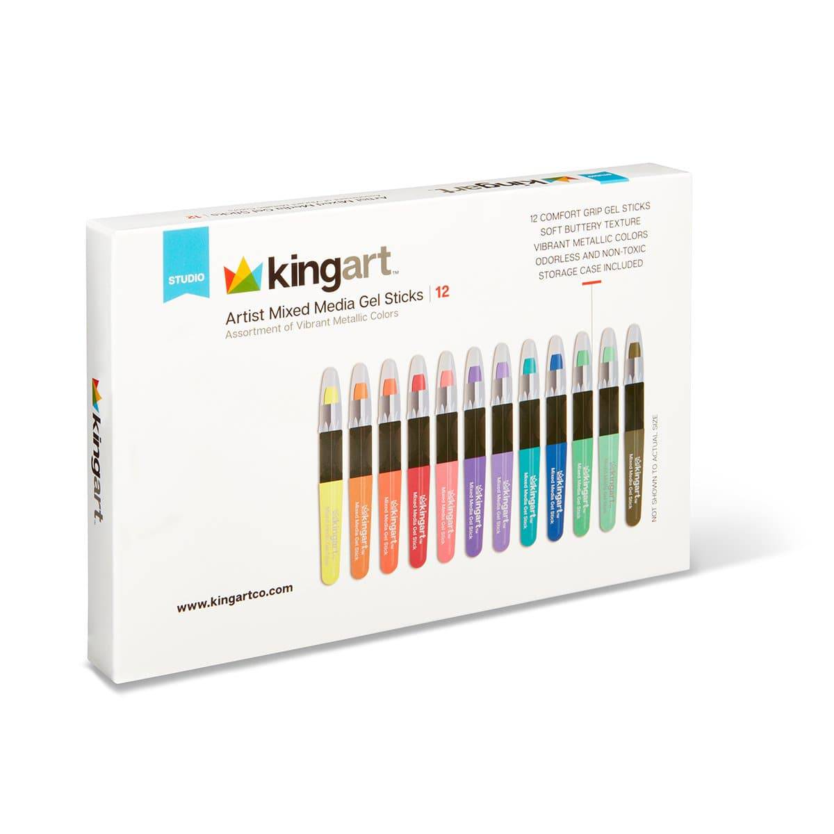 Mixed Media Gel Stick Crayons - 12 Metallic Colors - Che Cose Belle