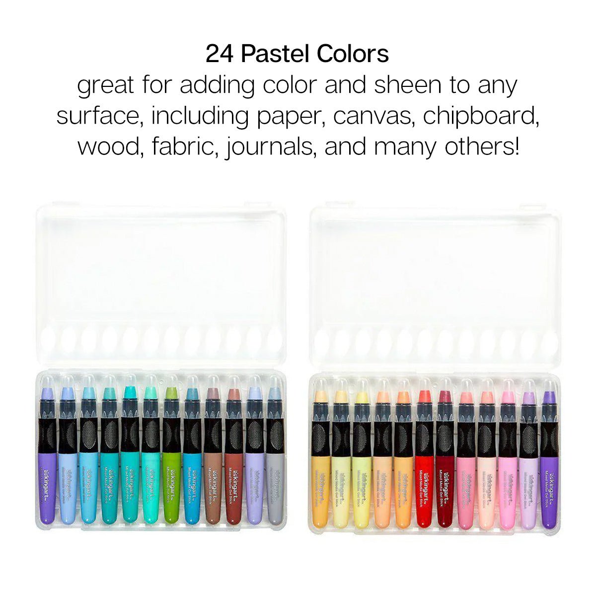 Mixed Media Gel Stick Crayons - 24 Pastel Colors - Che Cose Belle