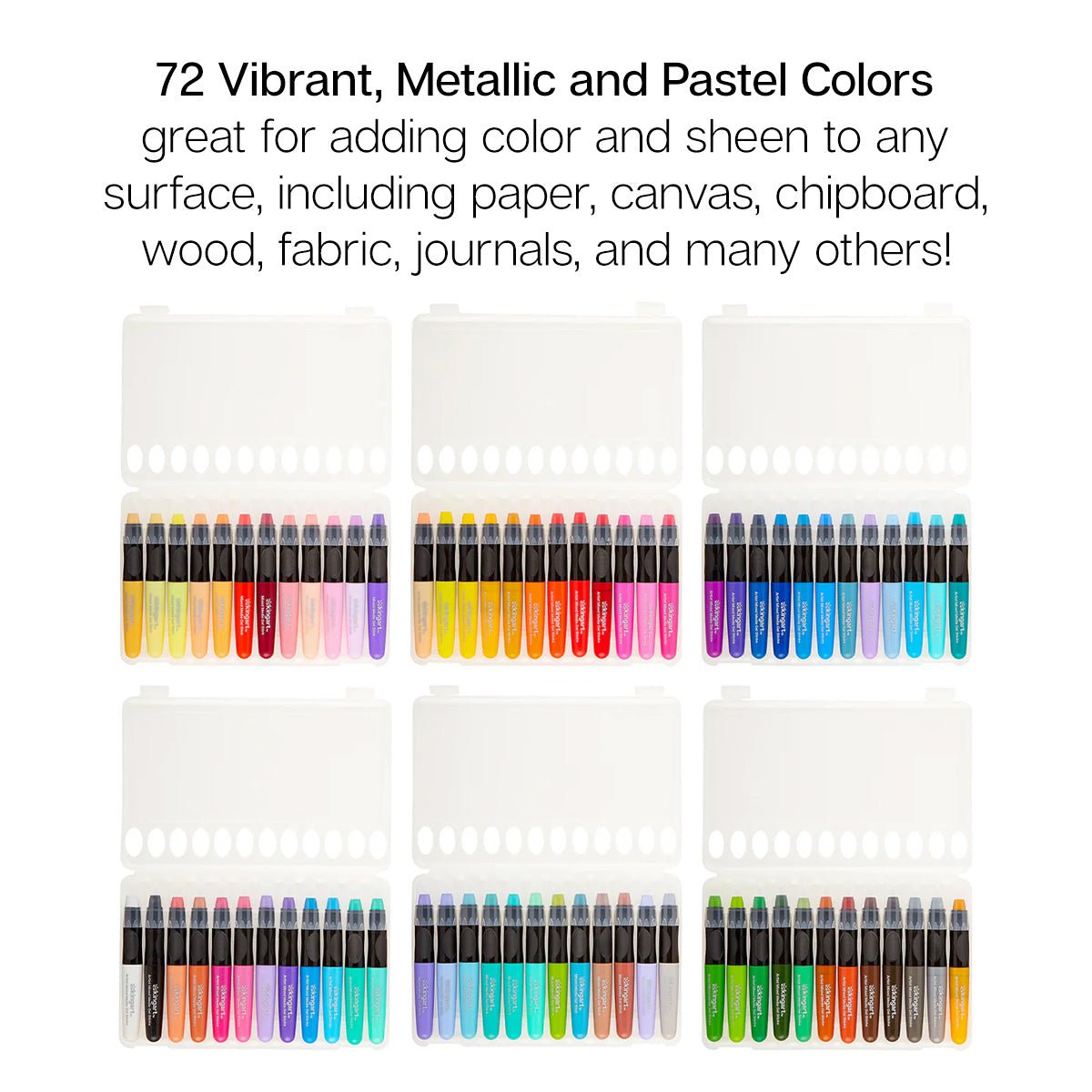 Mixed Media Gel Stick Crayons - 72 Colors - Che Cose Belle