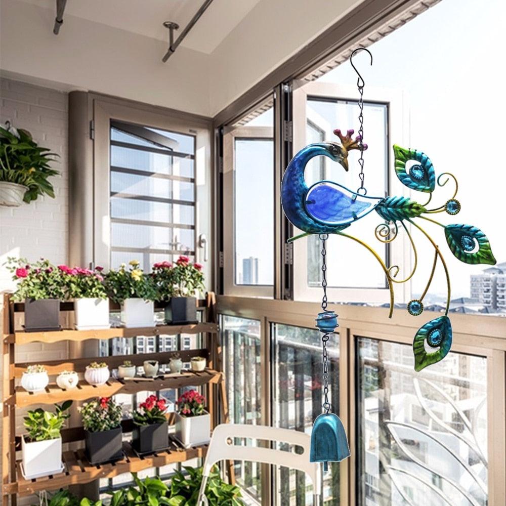 Mobile Hanging Wind Chimes Yard Garden Beauty Peacock Design Large Hanging Home Decor Pendant Outdoor Ornament For Home Garden Decoration Room Decor - Che Cose Belle
