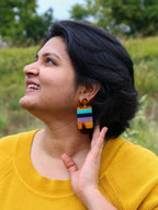 Mod Resin Color Block Earrings - Che Cose Belle