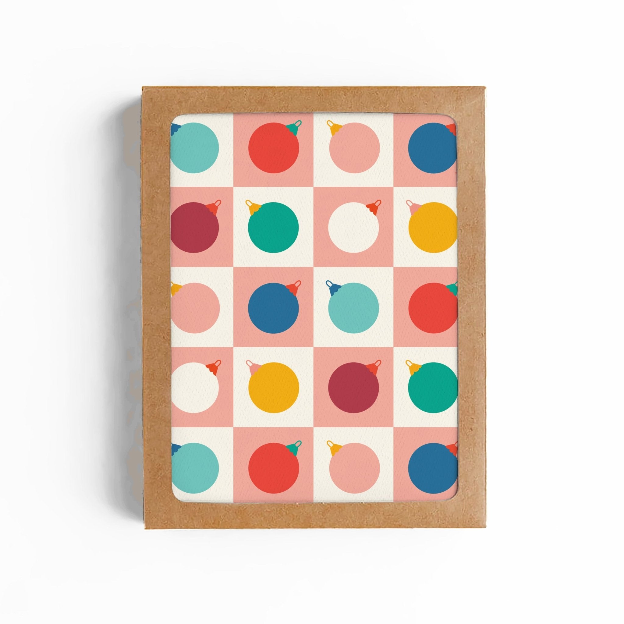 Modern Christmas Ornaments Card - Boxed Set of 8 Cards - Che Cose Belle