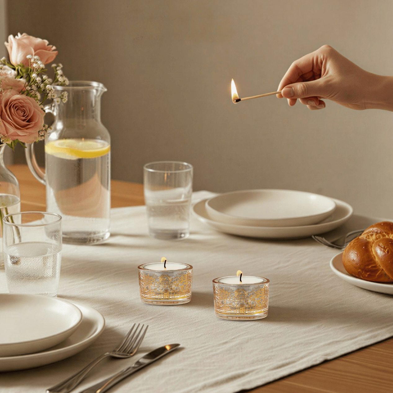Modern Jerusalem Glass Candle Holders - Jerusalem Glass series - Che Cose Belle