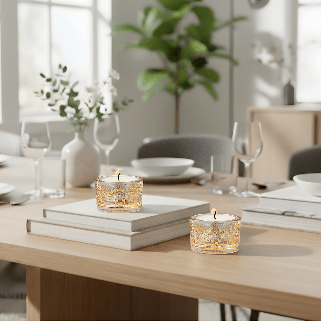 Modern Jerusalem Glass Candle Holders - Jerusalem Glass series - Che Cose Belle