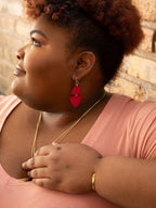 Modern Poppy Dangle Earrings - Che Cose Belle