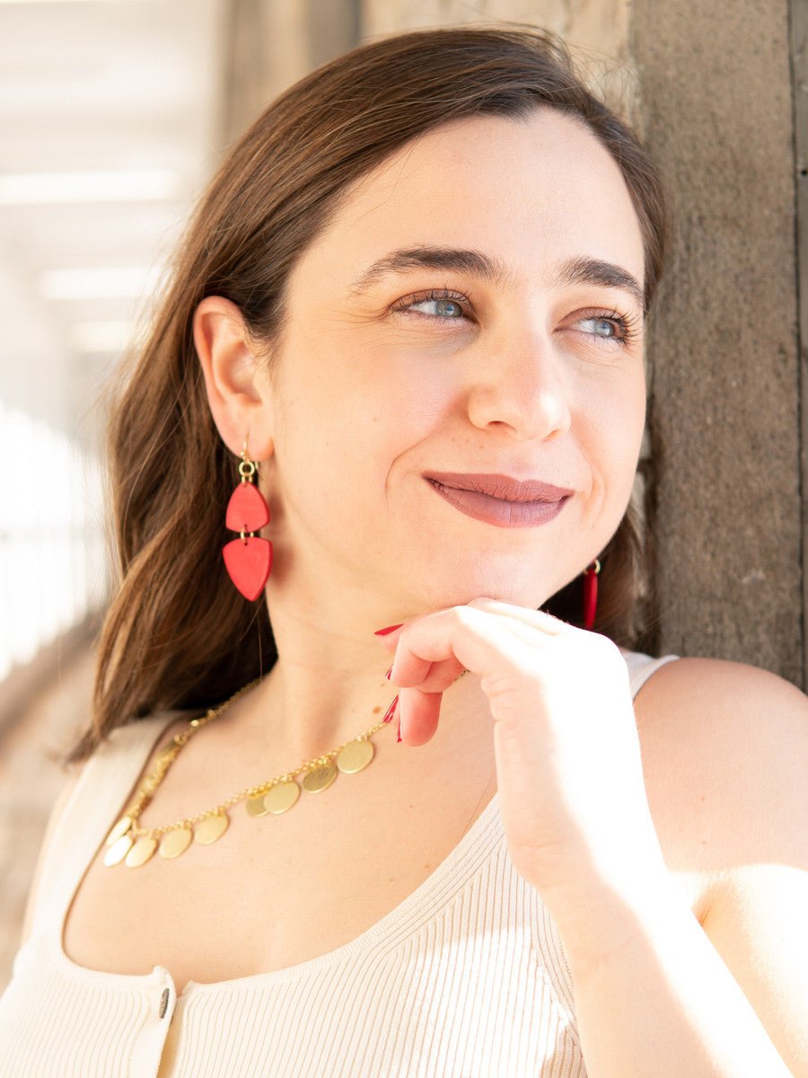 Modern Poppy Dangle Earrings - Che Cose Belle