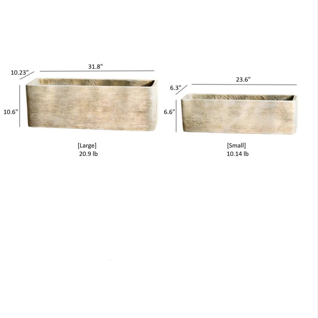 Modern Rectangular Textured Planter - Che Cose Belle