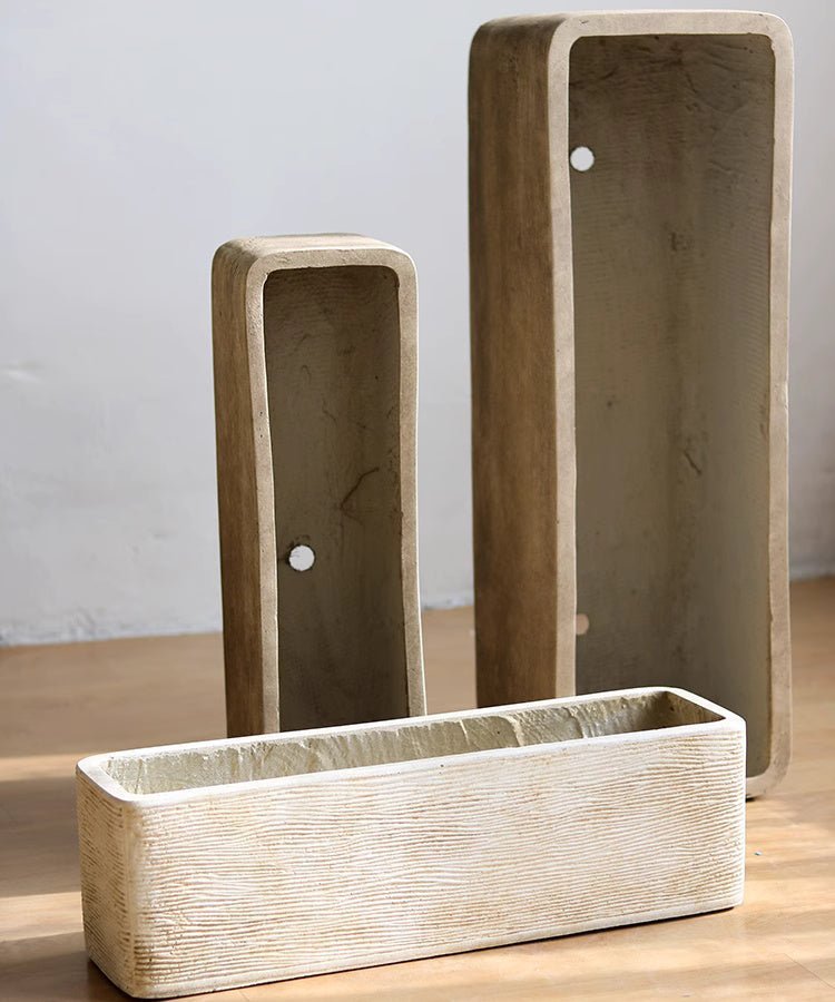 Modern Rectangular Textured Planter - Che Cose Belle