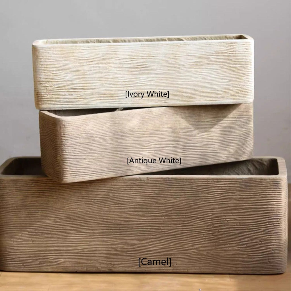 Modern Rectangular Textured Planter - Che Cose Belle