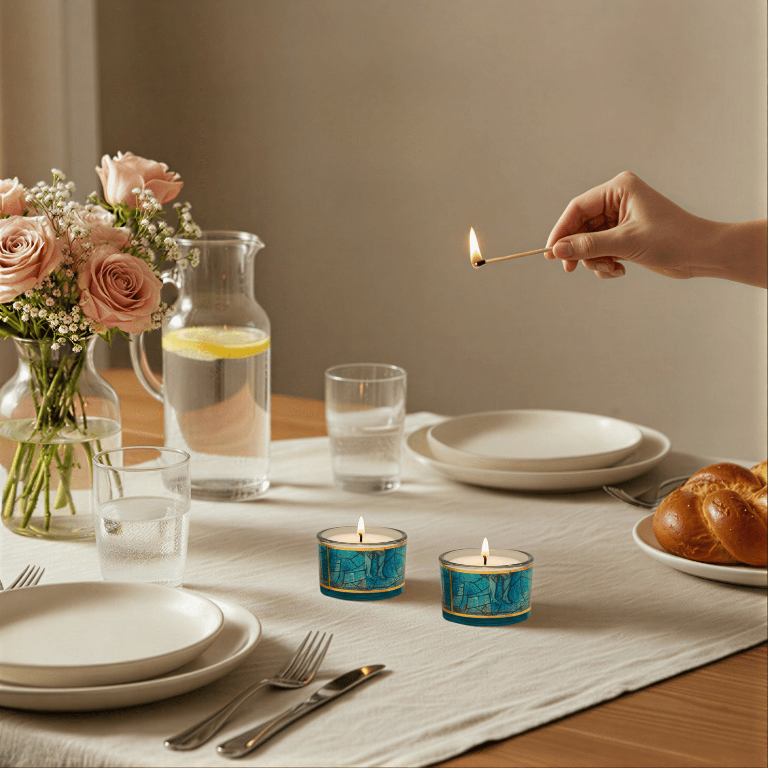 Modern Sabbath Candle Holders – Chagall Glass - Che Cose Belle