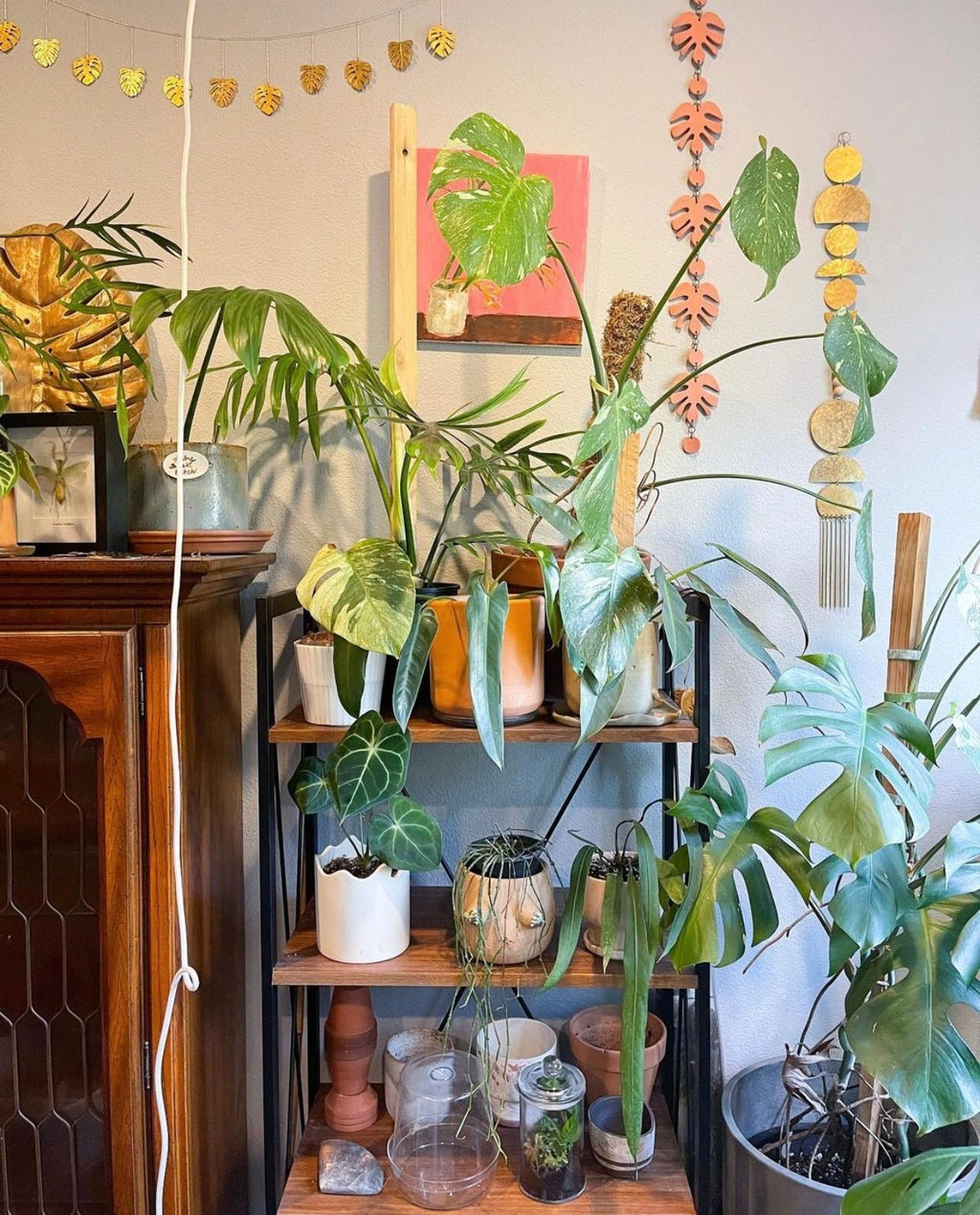 Monstera Hammered Brass Garland - Che Cose Belle