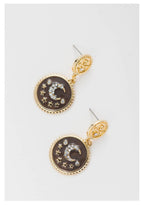Moon and Star Dangle Earrings - Che Cose Belle